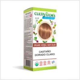 CULTIVATORS Castaño Dorado Claro Tinte Orgánico 100Gr. Ecocert Cabello Canas Hombres Mujeres Vegano