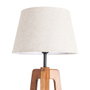 Ixia Lámpara de suelo marrón tejido-madera 40 x 40 x 158 cm