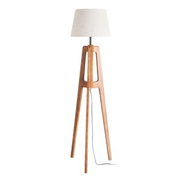 Ixia Lámpara de suelo marrón tejido-madera 40 x 40 x 158 cm
