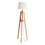Ixia Lámpara de suelo marrón tejido-madera 40 x 40 x 158 cm
