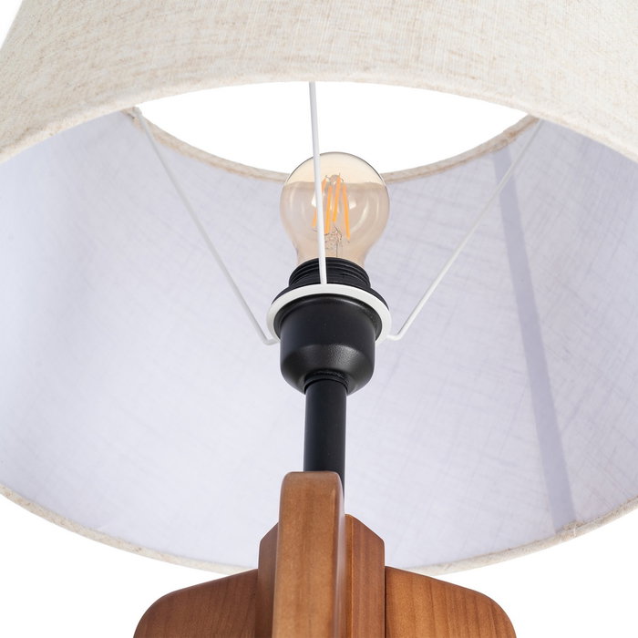 Ixia Lámpara de suelo marrón tejido-madera 40 x 40 x 158 cm Ixia Lámpara de suelo marrón tejido-madera 40 x 40 x 158 cm