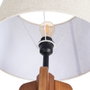Ixia Lámpara de suelo marrón tejido-madera 40 x 40 x 158 cm