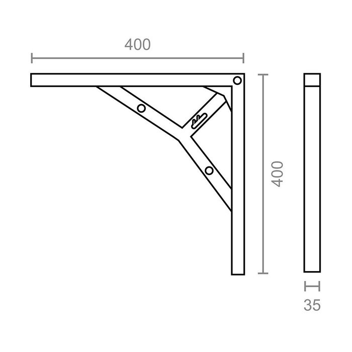 Micel Escuadra PLM06 3 posiciones Cromo brillo 400 x 400 mm