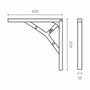 Micel Escuadra 3 posiciones PLM06 cromo brillo 400 x 400 mm