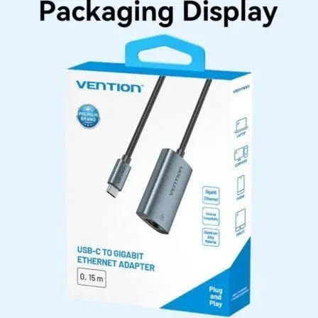 Vention CFPHB Adaptador USB Tipo-C a RJ45 Gigabit Ethernet 1000Mbps