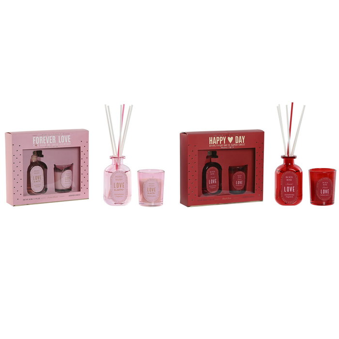 DKD Home Decor Set de 2 Ambientadores Mikado de Cristal Rosa/Peonía 50 ml DKD Home Decor Set de 2 Ambientadores Mikado de Cristal Rosa/Peonía 50 ml