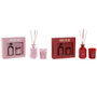 DKD Home Decor Set de 2 Ambientadores Mikado de Cristal Rosa/Peonía 50 ml