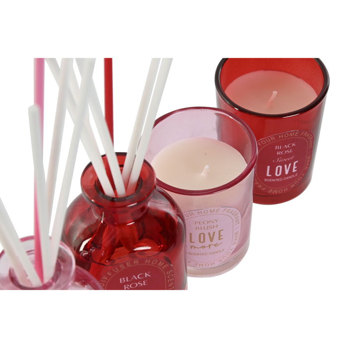 DKD Home Decor Set de 2 Ambientadores Mikado de Cristal Rosa/Peonía 50 ml DKD Home Decor Set de 2 Ambientadores Mikado de Cristal Rosa/Peonía 50 ml