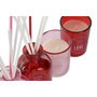 DKD Home Decor Set de 2 Ambientadores Mikado de Cristal Rosa/Peonía 50 ml