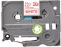 Brother TZe-232 Cinta Laminada 12mm Rojo sobre Blanco, 8m