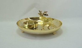 DKD Home Decor Portavelas Metal RENO Brillante Dorado