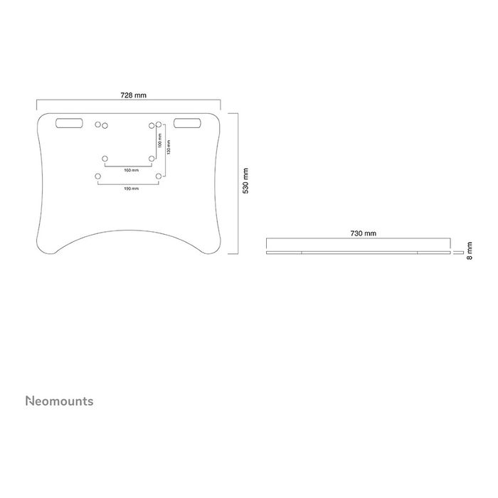 Newstar Bodenplatte PLASMA-M2500FPLATE para las series PLASMA-M2550, PLASMA-M2500, PLASMA-W2250 y PLASMA-W2500, 150 kg