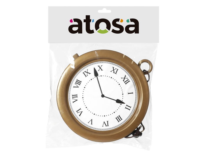 Reloj Colgante 20 cm Grande para Disfraces, Fiestas y Decoración - Estilo Retro Exagerado - Ambientación Steampunk, Teatral y Escaparatismo