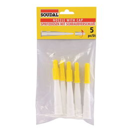 Soudal Cánula para Silicona con Capucha, Bolsa 5 Unidades