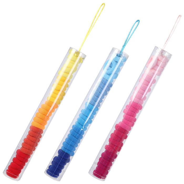 Tom et Zoe Juego de 30 Gomas de Pelo Elásticas Coloridas de Tacto Suave