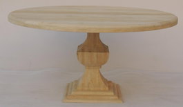 DKD Home Decor Mesa Redonda de Comedor de Mango Natural 150x150x76 cm
