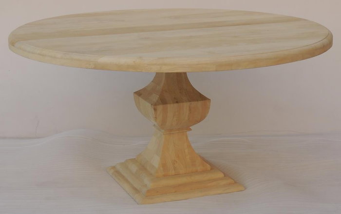 DKD Home Decor Mesa Redonda de Comedor de Mango Natural 150x150x76 cm