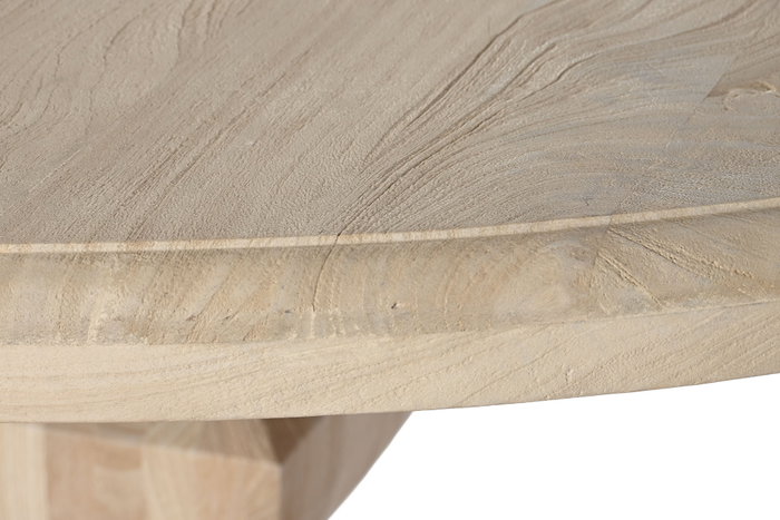 DKD Home Decor Mesa Redonda de Comedor de Mango Natural 150x150x76 cm