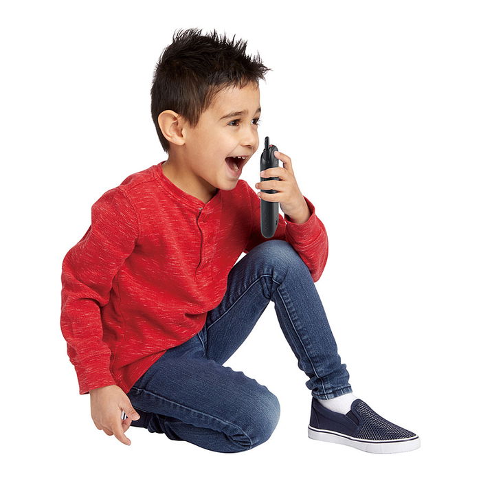 VTech KidiTalkie Walkie Talkie para Niños, 2 Piezas, Azul y Amarillo, Edad 4-12 Años, 200m Alcance, 4 Juegos, Con Pantalla LCD, Funciona con 6 Pilas AAA