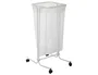 Cep Soporte de Basura con Ruedas para Bolsas de 110L, Blanco