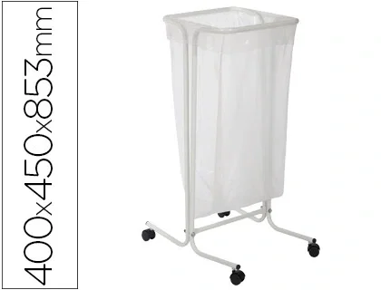 Cep Soporte de Basura con Ruedas para Bolsas de 110L, Blanco Cep Soporte de Basura con Ruedas para Bolsas de 110L, Blanco