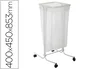 Cep Soporte de Basura con Ruedas para Bolsas de 110L, Blanco