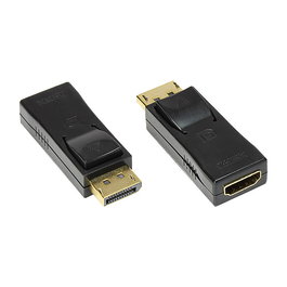 GoodConnections ST-BU Adaptador DisplayPort 1.2 a HDMI, Macho-Hembra, 4K@30Hz, Negro