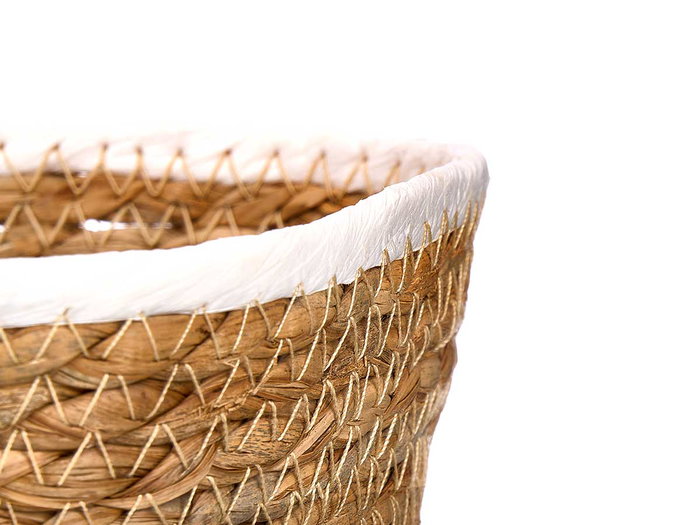 GIFTDECOR Cesto Rectangular Blanco-Natural