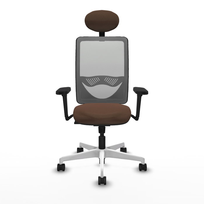 PIQUERAS Y CRESPO Silla de oficina Zulema con Mecanismo Sincro, Tela Marrón y Malla Gris PIQUERAS Y CRESPO Silla de oficina Zulema con Mecanismo Sincro, Tela Marrón y Malla Gris