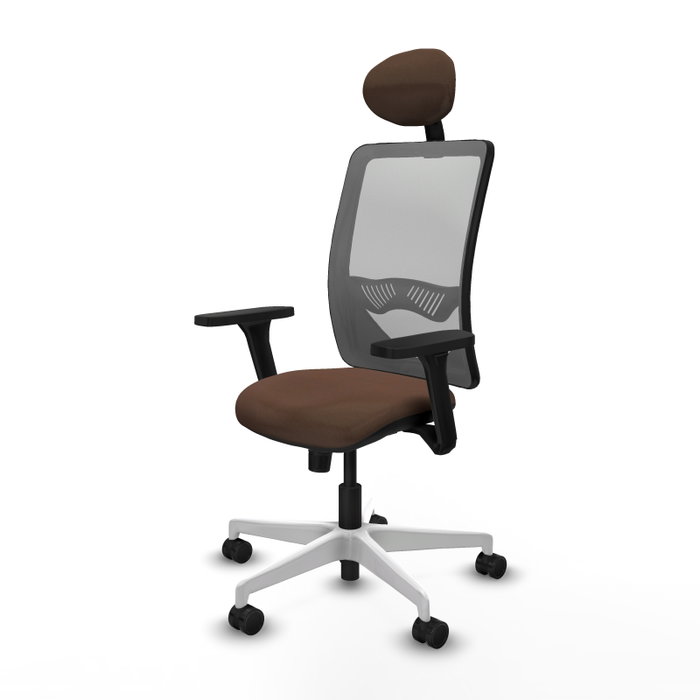 PIQUERAS Y CRESPO Silla de oficina Zulema con Mecanismo Sincro, Tela Marrón y Malla Gris PIQUERAS Y CRESPO Silla de oficina Zulema con Mecanismo Sincro, Tela Marrón y Malla Gris