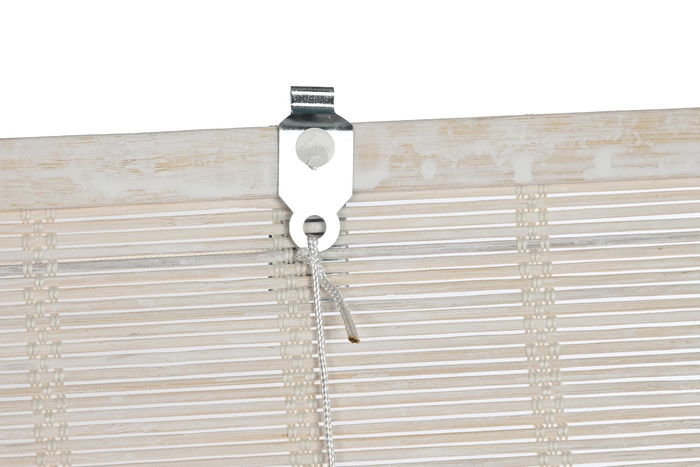 DKD Home Decor Estor Oriental Blanco Bambu Polyester 2 x 175 x 120 cm