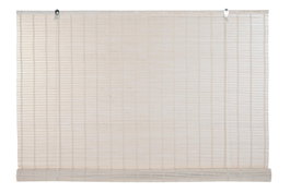 DKD Home Decor Estor Enrollable de Bambú Barnizado Blanco 120x175 cm