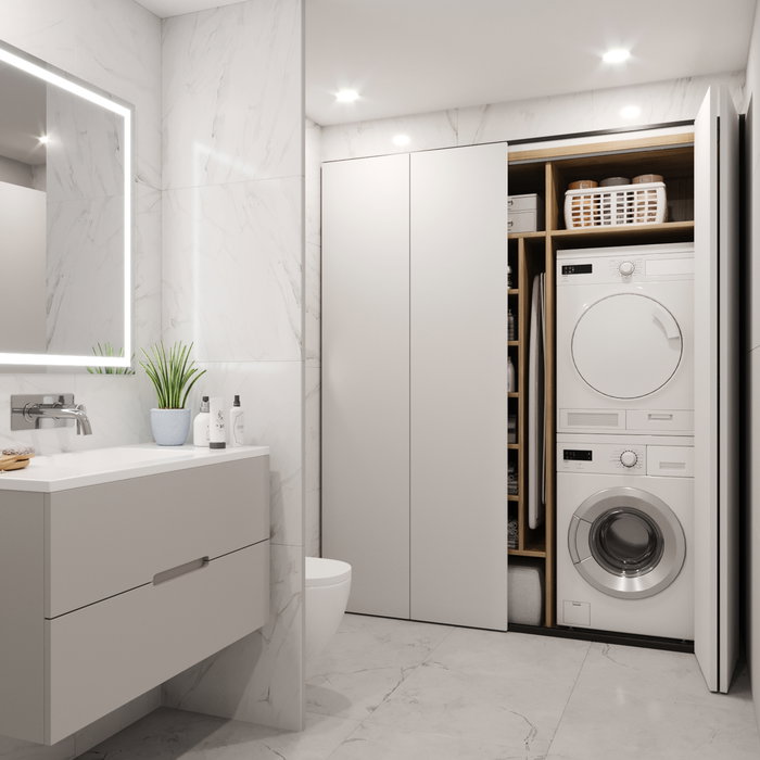 Emuca Kit de herrajes para armario de 2 puertas correderas plegables y cierre suave Twofold, para 4 tableros no incluidos, Sin guiador, Anodizado mate