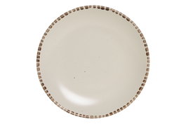 DKD Home Decor Set de 6 Platos de Gres Beige 20x20 cm