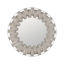 Ixia Espejo de Metal Blanco Decoración 66,50 x 6 x 66,50 cm