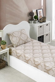 L'essentiel linge de maison Juego de Sábanas Individuales Marrón 100x200cm + 50x70cm 65% Algodón 35% Poliéster 120 Hilos