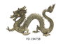 DKD Home Decor Figura Oriental Dorado Resina Espejo Dragón 14 x 32 x 52 cm