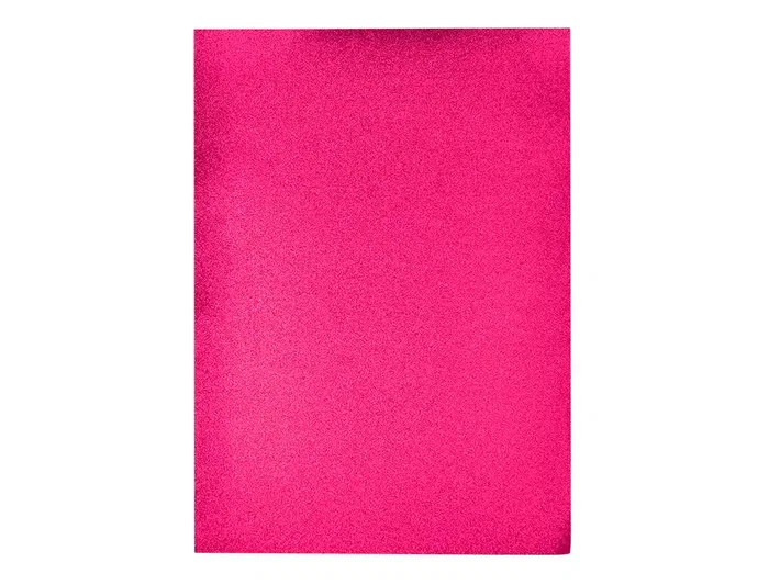 Liderpapel Goma eva con purpurina biodegradable 50x70cm rosa espesor 2 mm