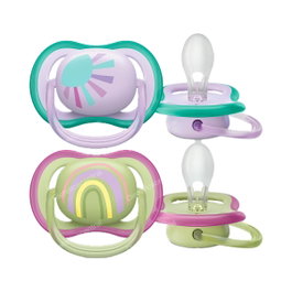 Avent SCF08 Chupete Ultra Air Niña 0-6 Meses Sol/Arcoiris 2 Unidades