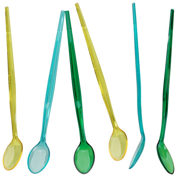 Pick and Drink Juego de 6 Cucharas Cóctel Pick and Drink Longitud 21,2 cm Plástico