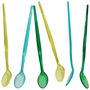 Pick and Drink Juego de 6 Cucharas Cóctel Pick and Drink Longitud 21,2 cm Plástico
