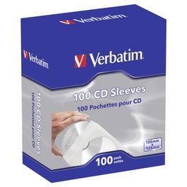 Verbatim Fundas de Papel para CD/DVD, Pack de 100 unidades