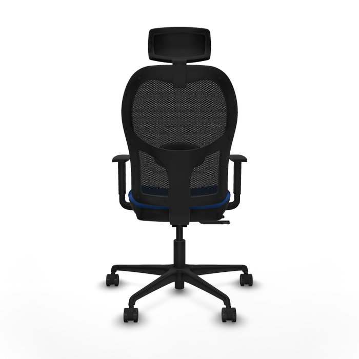 PIQUERAS Y CRESPO Silla de oficina Jorquera con mecanismo Sincro/Traslack Azul y Negro