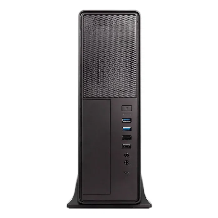 Unykach Torre UK 2010SE micro-ATX/mini-ITX Negra para PC, con Fuente SFX 450W Incluida, USB Type-C 3.1 Gen2, Filtro Antipolvo, Soporte Vertical/Horizontal - Modelo 52103