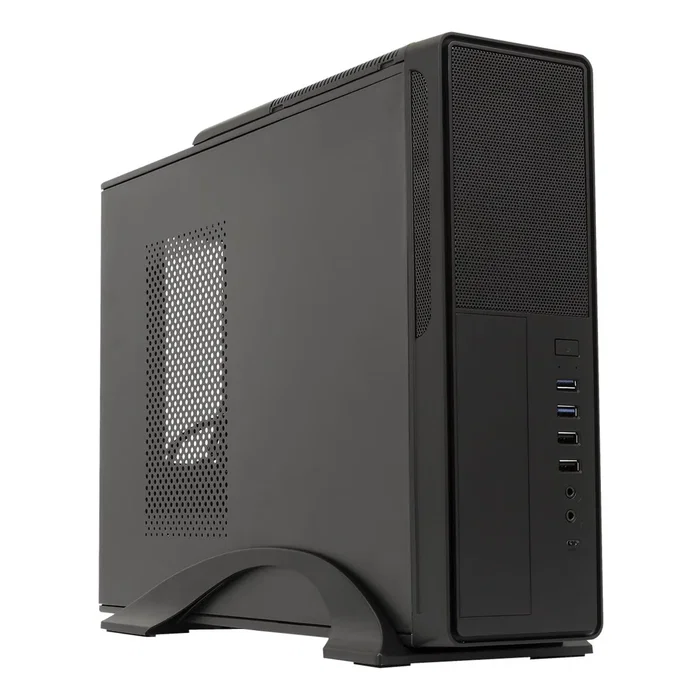 Unykach Torre UK 2010SE micro-ATX/mini-ITX Negra para PC, con Fuente SFX 450W Incluida, USB Type-C 3.1 Gen2, Filtro Antipolvo, Soporte Vertical/Horizontal - Modelo 52103
