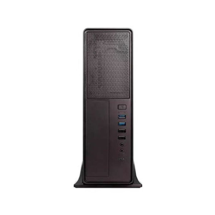 Unykach Caja de PC Micro-ATX Slim Negra con Fuente de Alimentación 450W Incluida, USB 3.0 y USB Type-C
