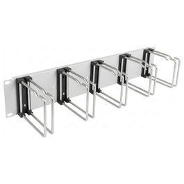EFB Elektronik Panel de gestión de cables 19 pulg. 5 x soportes dobles 110 mm RAL7035
