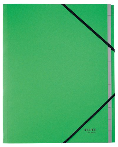 Leitz Carpeta Clasificadora de Cartón 12 Posiciones A4 Recycle Verde