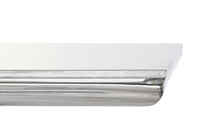 DKD Home Decor Mesa Comedor Moderno Blanco Plateado Acero Cristal 180 x 90 x 75 cm DKD Home Decor Mesa Comedor Moderno Blanco Plateado Acero Cristal 180 x 90 x 75 cm