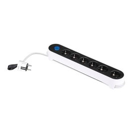 Simon Base múltiple de 6 tomas Schuko con interruptor de pie y cable de 1,4 m